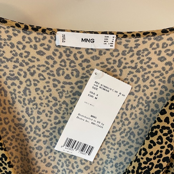 Mango Fluted Leopard Hem Dress - Picture 5 of 5